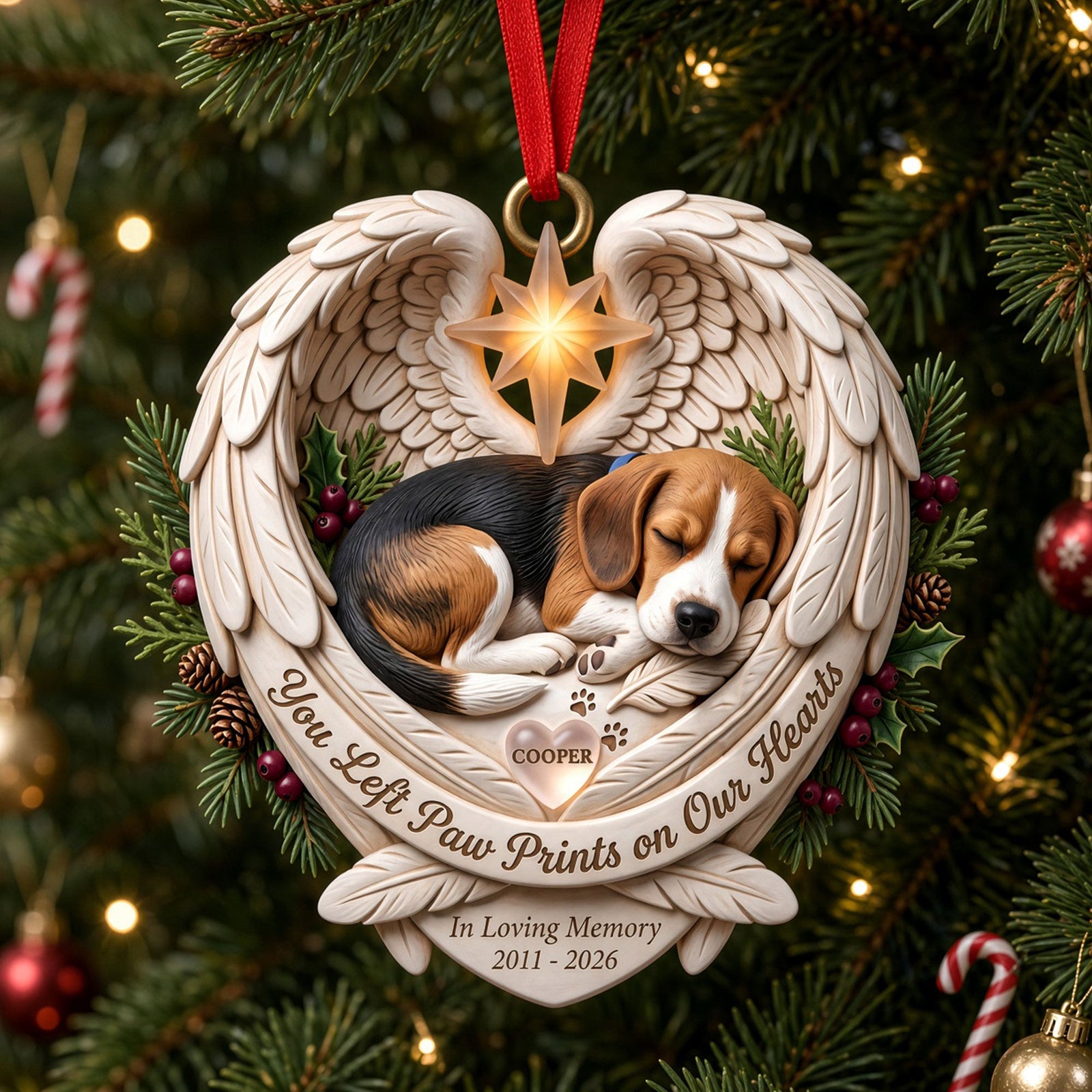 Pet Loving Memory Ornament - Custom Photo Gifts 06pati061026 - Ornament - GoDuckee