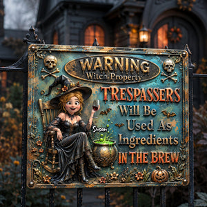 Witch's Property Acrylic Sign - Personalized Gifts For Witch Lovers 03QHTI210726