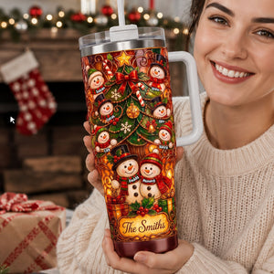 Snowman Family Tumbler – Personalized Christmas Gifts For Family 01pati190826