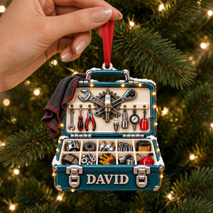 Mechanic Tool Box Christmas Ornament - Personalized Gifts For Mechanics 05TTTI091026 - Ornament - GoDuckee