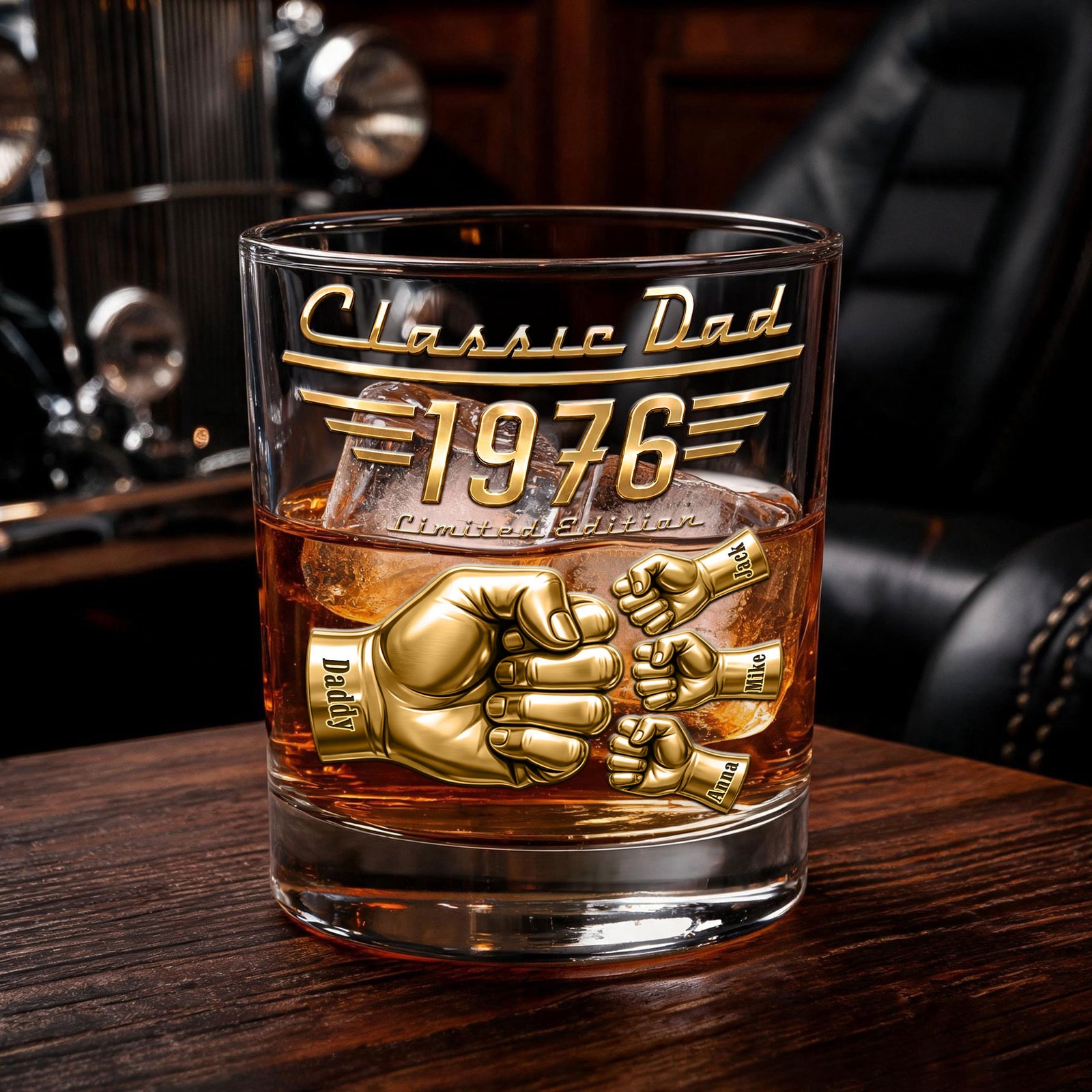 Timeless Dad Round Glass - Personalized Gifts For Dads 02NATI200526 - Glass - GoDuckee