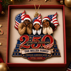 Custom Photo Proud American 250th Christmas Ornament, Personalized Gifts For Family 05qhti220826