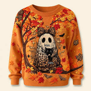 Autumn Boo Jee Cat Sweater - Personalized Gifts For Cat Lovers 04qhti100826 - AOP Products - GoDuckee