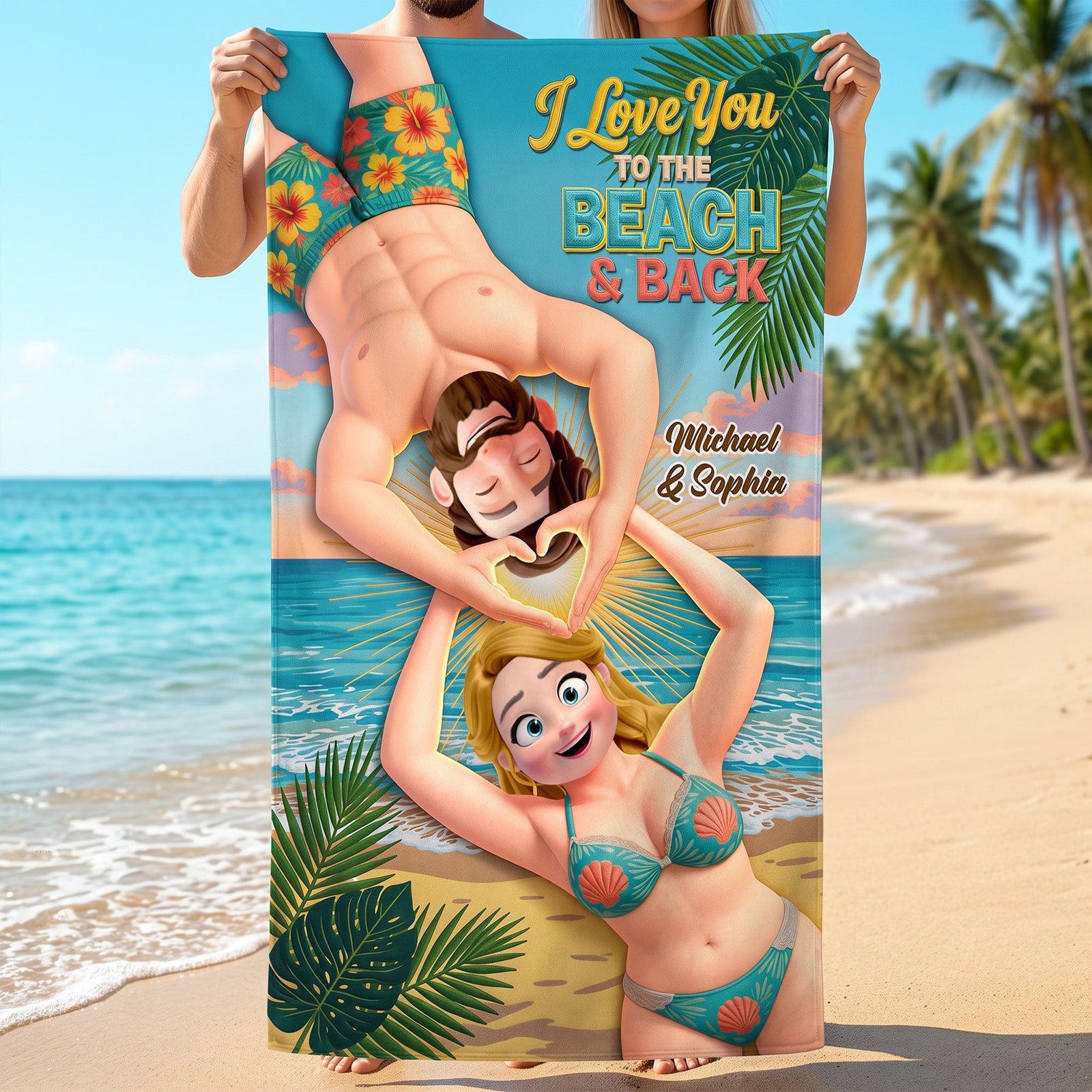 Summer Beach Towel - Personalized Gifts For Couple 01toti240726 - Beach Towel - GoDuckee