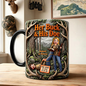 Hunting Couple Magic Mug - Personalized Gifts For Couple 03huti020626 - Coffee Mug - GoDuckee