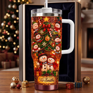 Snowman Family Tumbler – Personalized Christmas Gifts For Family 01pati190826