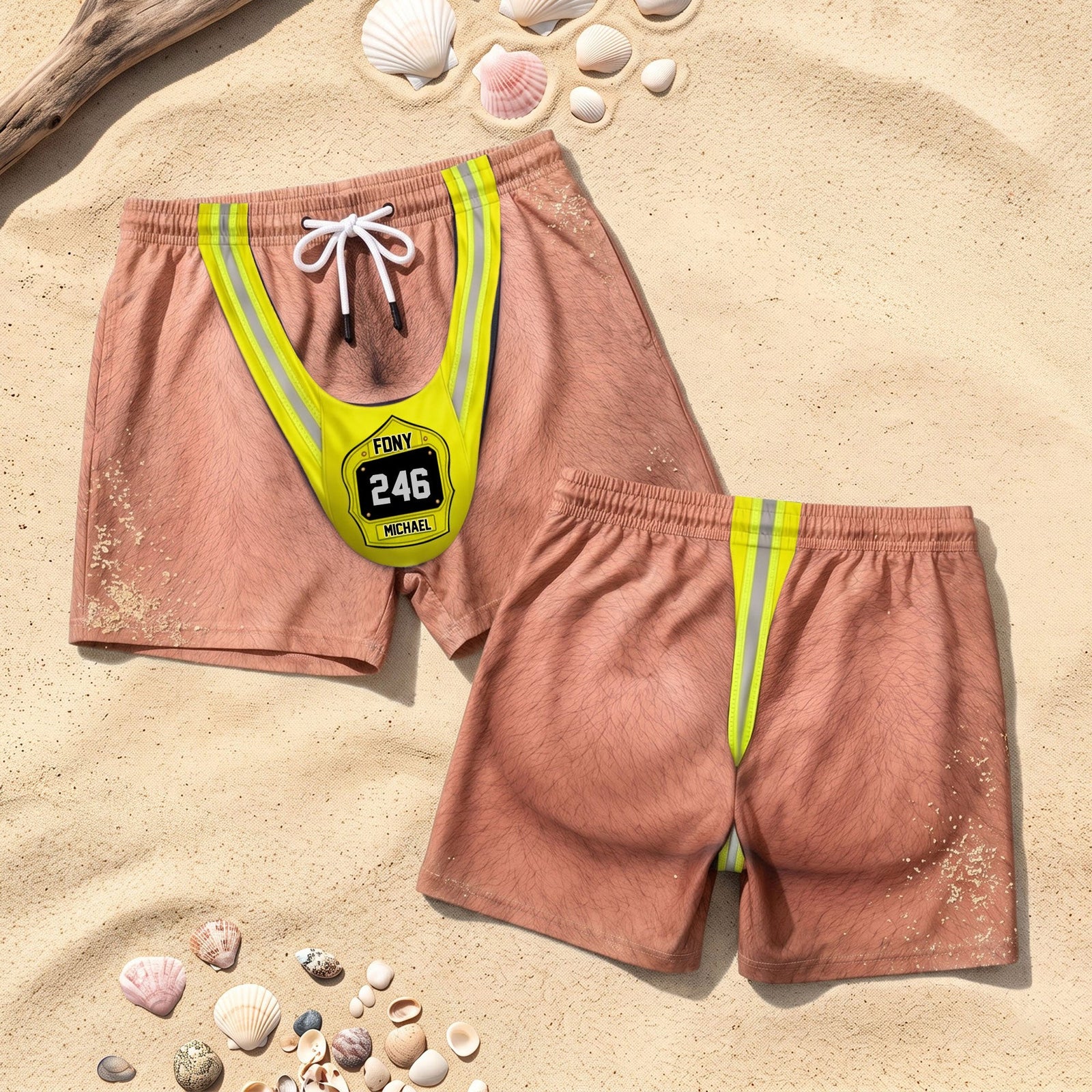 Funny Firefighter Beach Shorts - Gifts For Men 03huti170826 - Beach Shorts - GoDuckee