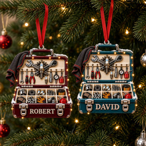 Mechanic Tool Box Christmas Ornament - Personalized Gifts For Mechanics 05TTTI091026 - Ornament - GoDuckee