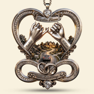 Infinity Love Car Ornament - Personalized Gifts For Couple 05pati100626