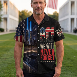 9/11 Never Forget Hawaiian Shirt – Personalized Memorial Tribute Gifts For Patriots 02huti060826