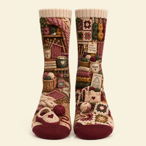 In My Knitting Era Socks - Personalized Gifts For Knitting Lovers 03HATI220926 - Socks - GoDuckee