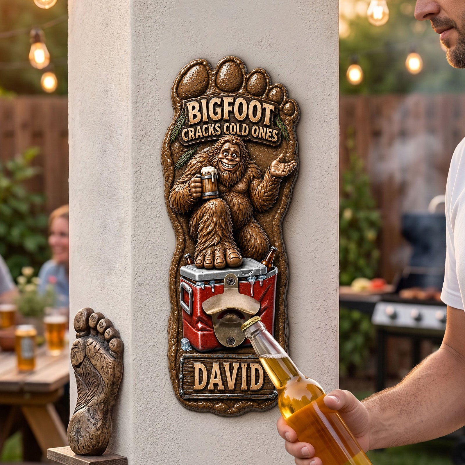 Bigfoot Wall Hanging Bottle Opener - Personalized Gifts 02hati210726 - Bottle Opener - GoDuckee
