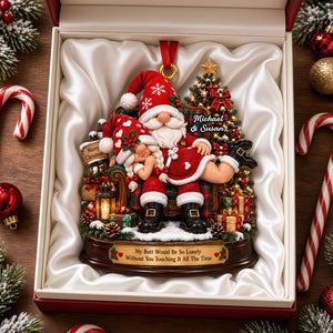 Playful Touch Couple Ornament - Personalized Christmas Gift For Couples 01NATI260926