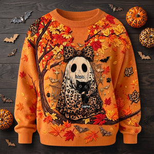 Autumn Boo Jee Cat Sweater - Personalized Gifts For Cat Lovers 04qhti100826 - AOP Products - GoDuckee