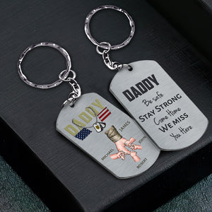 Personalized Gifts For Veteran Dad Keychain 01qhdc060524hh Father's Day Gift - Keychains - GoDuckee