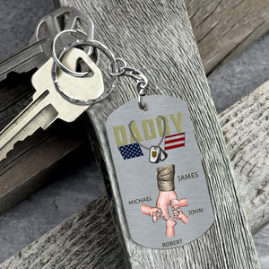 Personalized Gifts For Veteran Dad Keychain 01qhdc060524hh Father's Day Gift - Keychains - GoDuckee