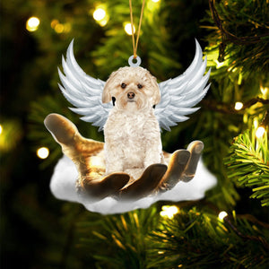 Dog On Jesus Hand 01cr220823 Personalized Memorial Ornament - Ornament - GoDuckee