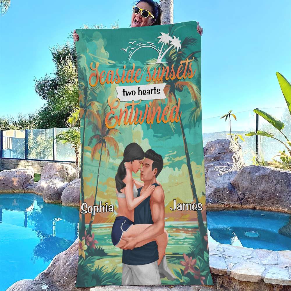 Personalized Gifts For Couple Beach Towel 01DGDC080724DA - Beach Towel - GoDuckee