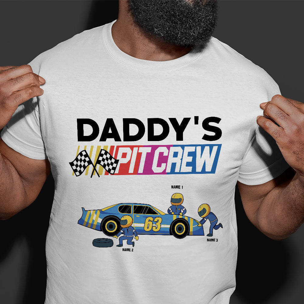 Daddy's Pit Crew Shirt - Personalized Gifts For Dad, Grandpa, Uncle - Shirts - GoDuckee