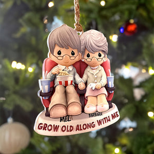 I Want To Grow Old With You, TT, Personalized Movie Old Couple Ornament, Christmas Tree Decor - Ornament - GoDuckee