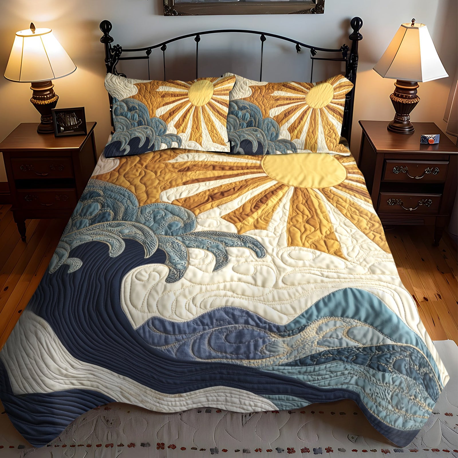 Gifts For Sunshine Quilt Bed Set Ocean Sunrise - Blanket - GoDuckee