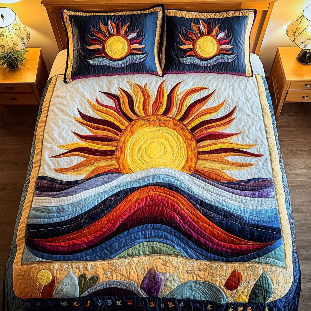 Gifts For Sunshine Quilt Bed Set Radiant Days - Blanket - GoDuckee