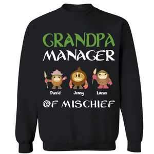 Grandpa Manager Of Mischief Shirt, Personalized Shirt, Gifts For Grandpa, Mischief Family Shirts, Funny Family Shirt, Creative Family Outfit - Shirts - GoDuckee