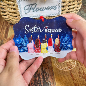 Sister Squad Best Friend Forever For Christmas Medallion Acrylic Ornament Gift - Ornament - GoDuckee