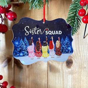 Sister Squad Best Friend Forever For Christmas Medallion Acrylic Ornament Gift - Ornament - GoDuckee