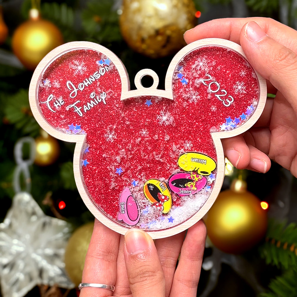 Gift For Family, Personalized Shaker Ornament, Cartoon Shoes Ornament, Christmas Gift 05HUTI211023 - Ornament - GoDuckee