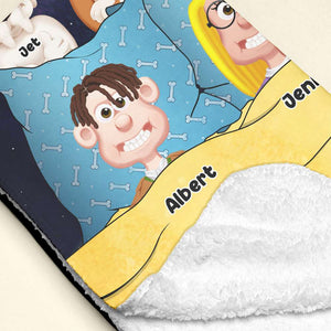 Personalized Gifts For Movie Lover Blanket Couple and Dogs Cats 04XQLU101224PA - Blanket - GoDuckee