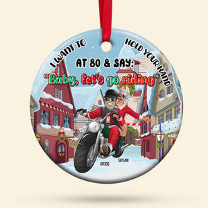 Personalized Gifts For Couple, Bike Ceramic Ornament 01TOLU170824DA - Ornament - GoDuckee