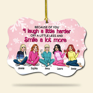 Personalized Gifts for Friends Christmas Ornament Because Of You 05tolu291024hh - Ornament - GoDuckee