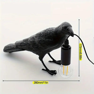 Halloween Party Crow Lamp, Cute Black Crow Table Lamp 03ACXX081024 - - GoDuckee