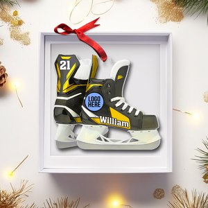 Personalized Gifts For Ice Hockey Players Christmas Ice Skates Ornament 02hupu021124 - Ornament - GoDuckee