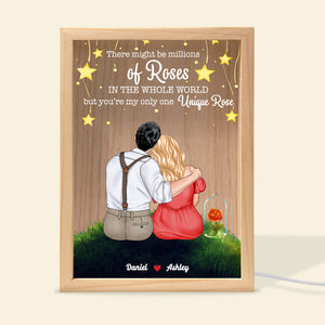 Personalized Gift For Couple Picture Frame Light Box You're My Only One Unique Rose 02QHHN080124TM - - GoDuckee