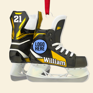 Personalized Gifts For Ice Hockey Players Christmas Ice Skates Ornament 02hupu021124 - Ornament - GoDuckee