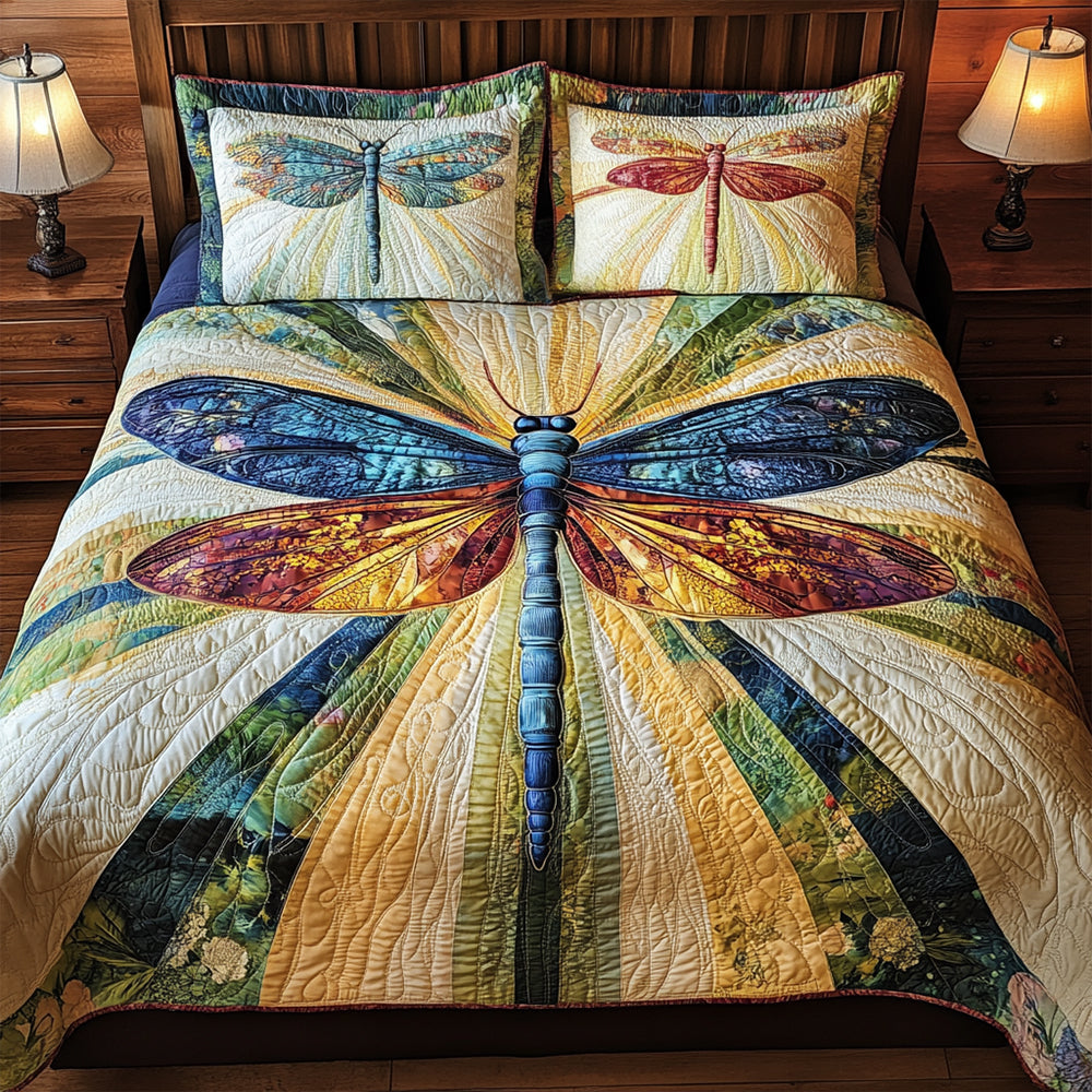 Dragonfly Vignette Quilt Bedding Set Special Line 02TGDT180125 - Blanket - GoDuckee