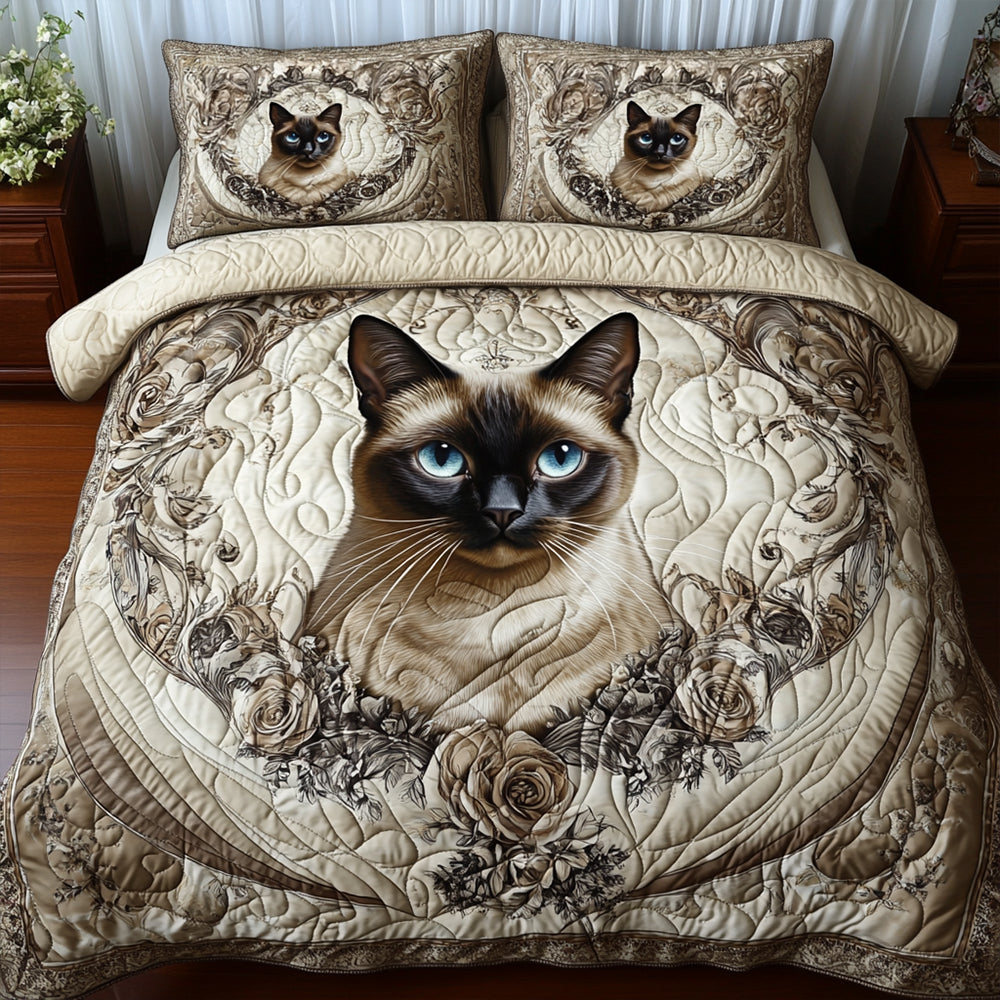 Siamese Cat Gifts For Cat Lovers Quilt Bedding Set Special Line 01TGDT210125 - Blanket - GoDuckee