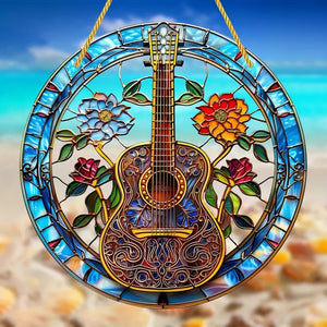 Personalized Gifts For Christmas Suncatcher Ornament 67ACQN240824 Guitarist - Ornament - GoDuckee