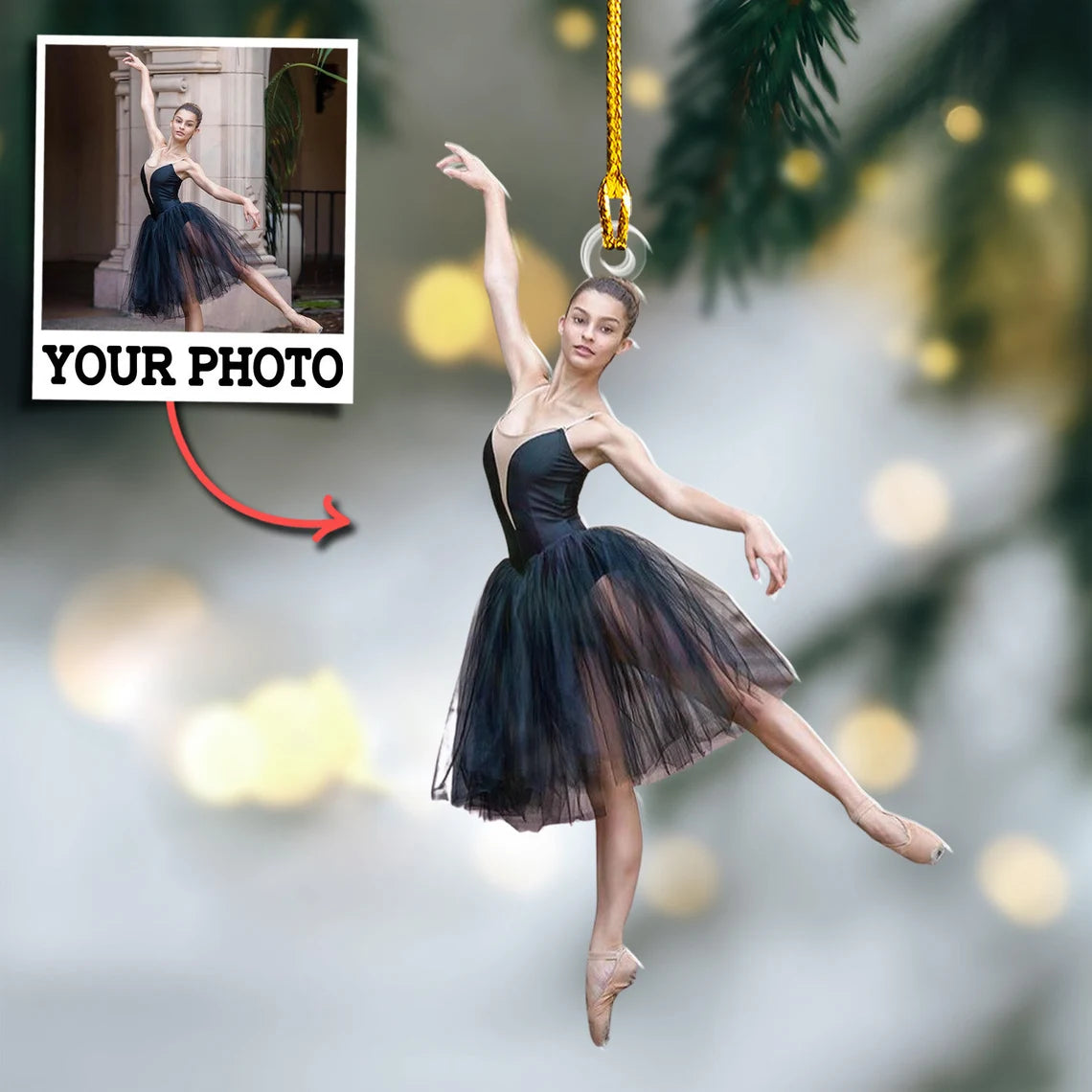 Custom Photo Gifts For Ballerina, Upload Ballet Photo Christmas Ornament 37pgxx290824 - Ornament - GoDuckee