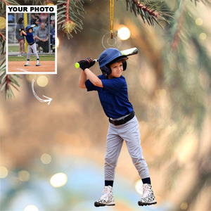 Custom Photo Gifts For Baseball Players, Upload Baseball Photo Christmas Ornament 10pgvp140924 - Ornament - GoDuckee