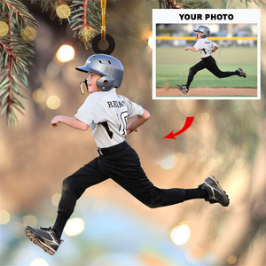 Custom Photo Gifts For Baseball Players, Upload Baseball Photo Christmas Ornament 10pgvp140924 - Ornament - GoDuckee