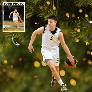 Custom Photo Gifts For Basketball Players, Upload Basketball Photo Christmas Ornament 08pgvp140924 - Ornament - GoDuckee