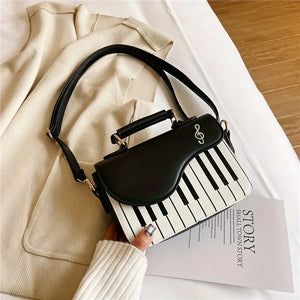 Women's Piano-Shaped Crossbody PU Leather Bag 11ACXX270824 - - GoDuckee