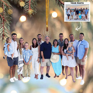 Custom Photo Gifts For Family, Upload Beach Moments Christmas Ornament 15pgvp140924 - Ornament - GoDuckee