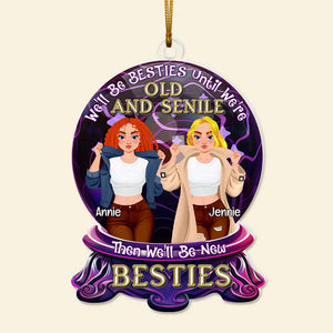 Personalized Gifts For Besties Acrylic Ornament, Christmas Crystal Ball 01TGLU081124PA - Ornament - GoDuckee