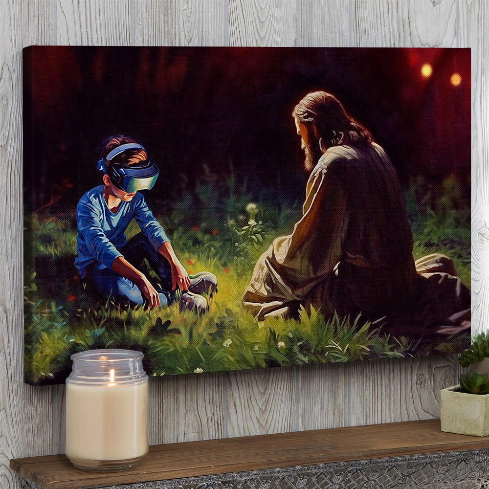 Jesus Prays In The Garden Of Gethsemane Canvas Print, Christmas Decor, Christian Wall Art - Poster & Canvas - GoDuckee