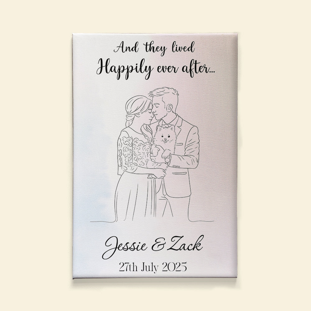 Discover Line Art Couple Canvas - Custom Photo Gifts For Couple