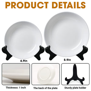 Grandma's Cookies - Personalized For Grandma - Toile de Jouy Ceramic Round Plate 03pgta031025-Homacus